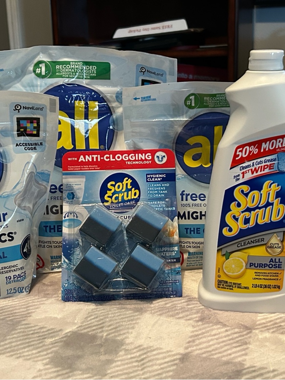 All laundry pods and soft soap home cleaning bundle All New 6 items included
